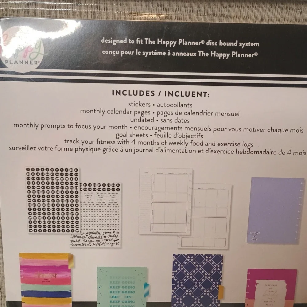 **READ** Happy Planner Undated Fitness Extension Pack Bundle with Sticker Book